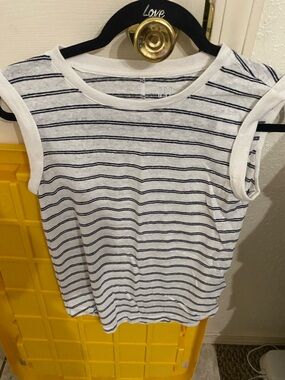 NWT Gap Linen Blend Striped Tank Top XXS  15